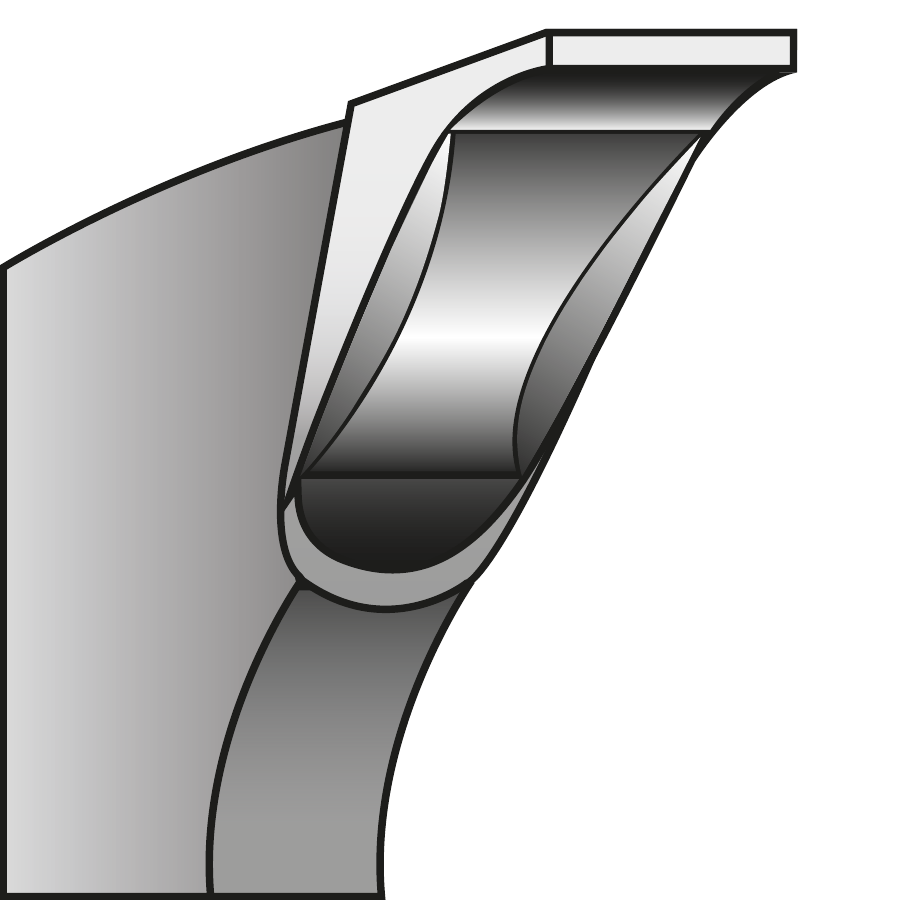 Swaged Tooth Shaped